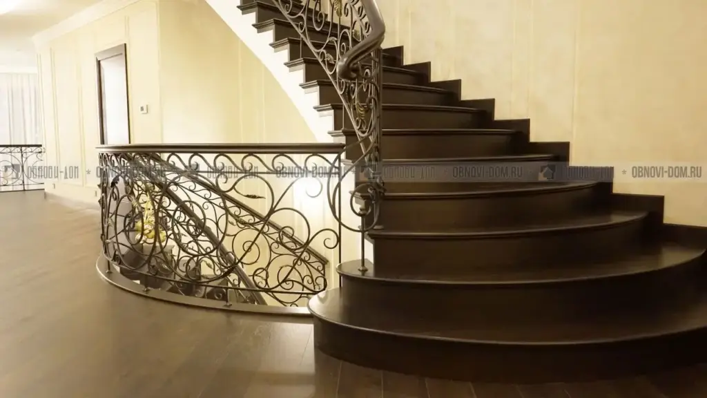 Отделка бетонной лестницы